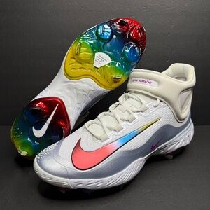 Nike Alpha Huarache Elite Mid White Baseball Cleats FZ3327-100 Men’s Size 13